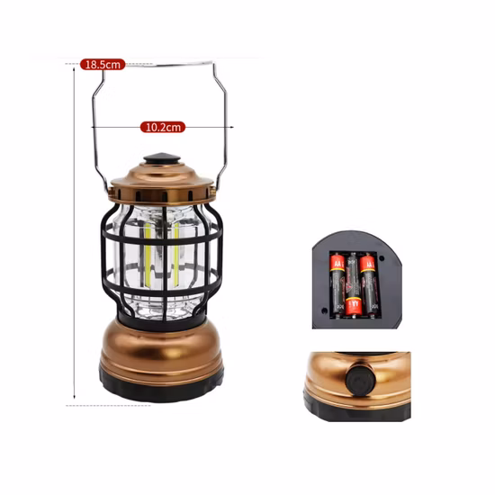 6W AA bateria seca ao ar livre barraca à prova d'água COB ventilador de acampamento luz