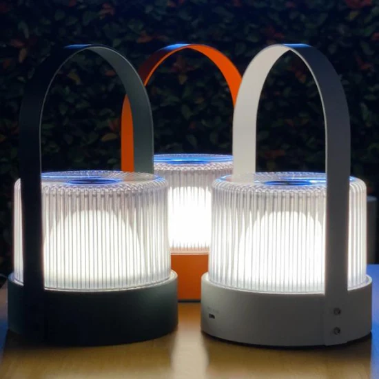 Hisoon LED portátil recarregável portátil para camping quarto sala de estar luz de mesa