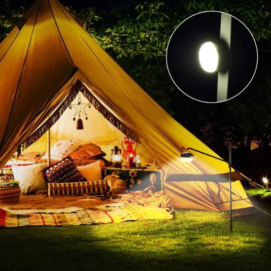 Lanterna de acampamento decorativa com porta USB LED Lâmpada de acampamento com fonte de alimentação de emergência SOS